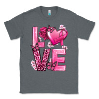 Charcoal Heather Love Cancer with Heart Classic Tee - texasbilliewilder