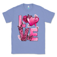 Colony Blue Love Cancer with Heart Classic Tee - texasbilliewilder