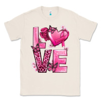 Natural Love Cancer with Heart Classic Tee - texasbilliewilder