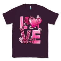 Plum Love Cancer with Heart Classic Tee - texasbilliewilder
