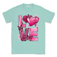 Seafoam Love Cancer with Heart Classic Tee - texasbilliewilder