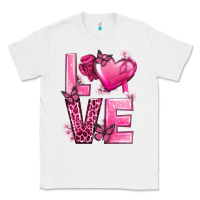 White Love Cancer with Heart Classic Tee - texasbilliewilder