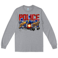 Heather Grey police mom Long Sleeve Tee - Zillion Design Studio