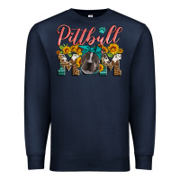 Navy pittbull mom Premium Sweatshirt - Artiststas