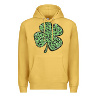 Antique Gold leopard shamrock Premium Hoodie - MaliasSmallBusiness