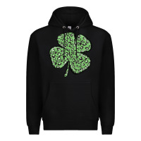 Black leopard shamrock Premium Hoodie - MaliasSmallBusiness