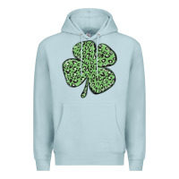 Blue Mist leopard shamrock Premium Hoodie - MaliasSmallBusiness