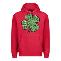 Cardinal leopard shamrock Premium Hoodie - MaliasSmallBusiness