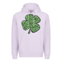 Lilac leopard shamrock Premium Hoodie - MaliasSmallBusiness