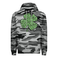 Slate Camo leopard shamrock Premium Hoodie - MaliasSmallBusiness