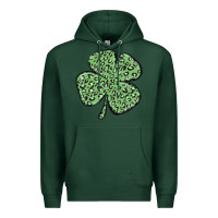 Sports Green leopard shamrock Premium Hoodie - MaliasSmallBusiness