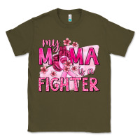 Army Green My Mama Is a Fighter with Ribbon Classic Tee - texasbilliewilder
