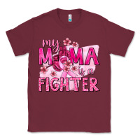 Burgundy My Mama Is a Fighter with Ribbon Classic Tee - texasbilliewilder