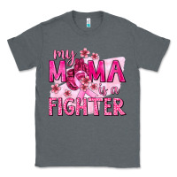Charcoal Heather My Mama Is a Fighter with Ribbon Classic Tee - texasbilliewilder