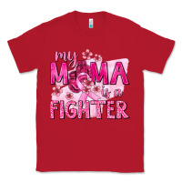 Red My Mama Is a Fighter with Ribbon Classic Tee - texasbilliewilder