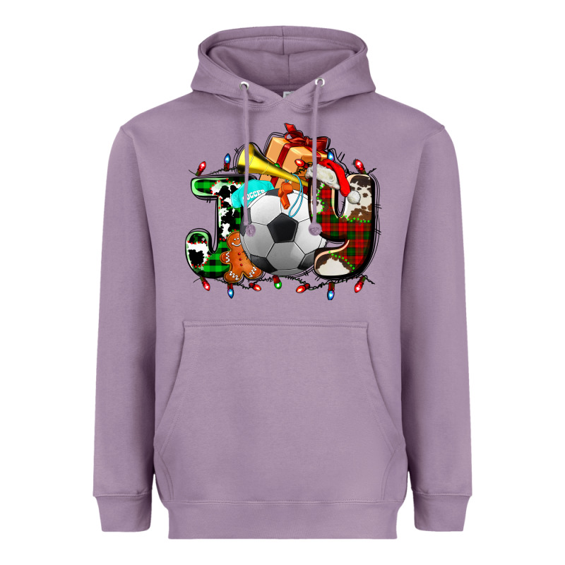 Joy With Soccer Element And Christmas Heavyweight Hoodie by AdoDesignShop | Teevron