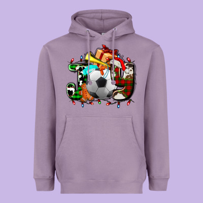 Joy With Soccer Element And Christmas Heavyweight Hoodie Designed By Adodesignshop