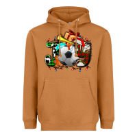 Meerkat joy with soccer element and Christmas Heavyweight Hoodie - AdoDesignShop