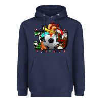 Navy joy with soccer element and Christmas Heavyweight Hoodie - AdoDesignShop