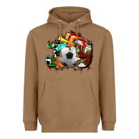 Toasted Coconut joy with soccer element and Christmas Heavyweight Hoodie - AdoDesignShop