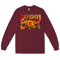 Burgundy firefighter mom Long Sleeve Tee - Zillion Design Studio