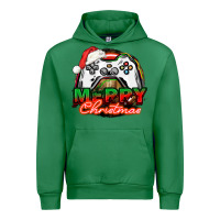 Emerald Gamer Merry Christmas Urban Hoodie - NancyCooperArtShop