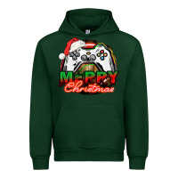 Forest Green Gamer Merry Christmas Urban Hoodie - NancyCooperArtShop
