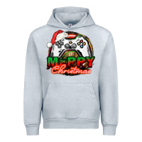 Heather Grey Gamer Merry Christmas Urban Hoodie - NancyCooperArtShop