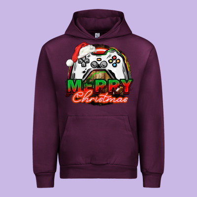 Gamer Merry Christmas Urban Hoodie Designed By Nancycooperartshop