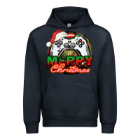 Navy Gamer Merry Christmas Urban Hoodie - NancyCooperArtShop