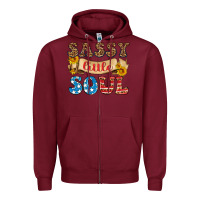 Burgundy sassy little soul Zipper Hoodie - HRA Design Shop