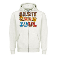 Oatmeal Heather sassy little soul Zipper Hoodie - HRA Design Shop