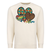 Sandshell autism hearts leopard cowhide Premium Sweatshirt - Artiststas