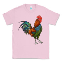 Bubblegum Pink rooster Classic Tee - RanaPortraitStore