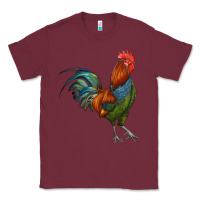 Burgundy rooster Classic Tee - RanaPortraitStore