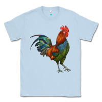 Dusty Blue rooster Classic Tee - RanaPortraitStore