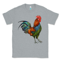Heather Grey rooster Classic Tee - RanaPortraitStore