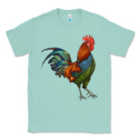Seafoam rooster Classic Tee - RanaPortraitStore