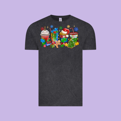 Vintage Tee autism awareness christmas coffee