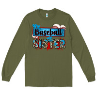 Army Green baseball sister with leopard Long Sleeve Tee - Zillion Design Studio