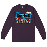 Plum baseball sister with leopard Long Sleeve Tee - Zillion Design Studio
