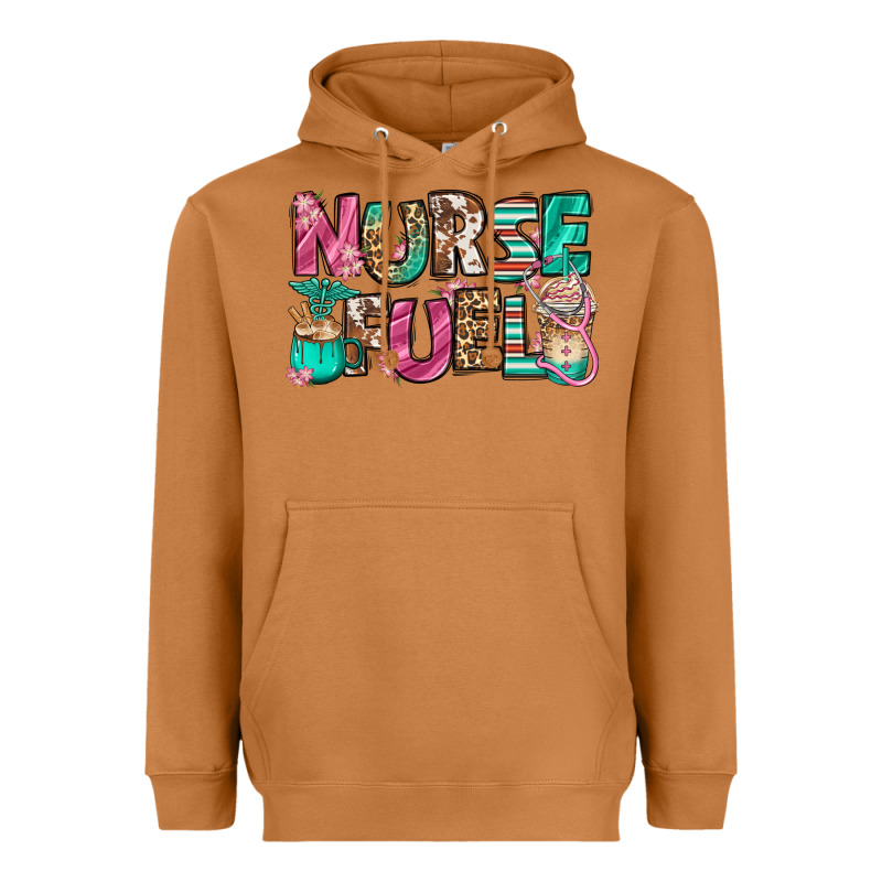 Nurse Fuel Coffee Cups Heavyweight Hoodie by Jasminsmagicworld | Teevron