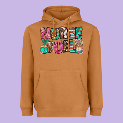 Nurse Fuel Coffee Cups Heavyweight Hoodie Designed By Jasminsmagicworld