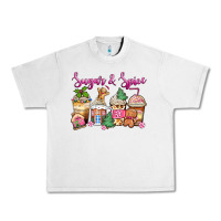 Sugar And Spice Pink Gingerbread Coffee Cups Urban Heavy Tee | Teevron