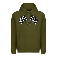 Army Green race flag Premium Hoodie - MaliasSmallBusiness