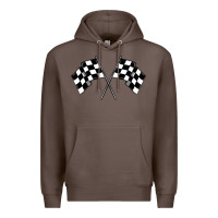 Coffee race flag Premium Hoodie - MaliasSmallBusiness