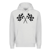 Dove Grey race flag Premium Hoodie - MaliasSmallBusiness