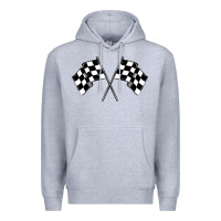 Heather Grey race flag Premium Hoodie - MaliasSmallBusiness