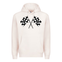 Pale Pink race flag Premium Hoodie - MaliasSmallBusiness