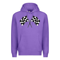 Purple race flag Premium Hoodie - MaliasSmallBusiness